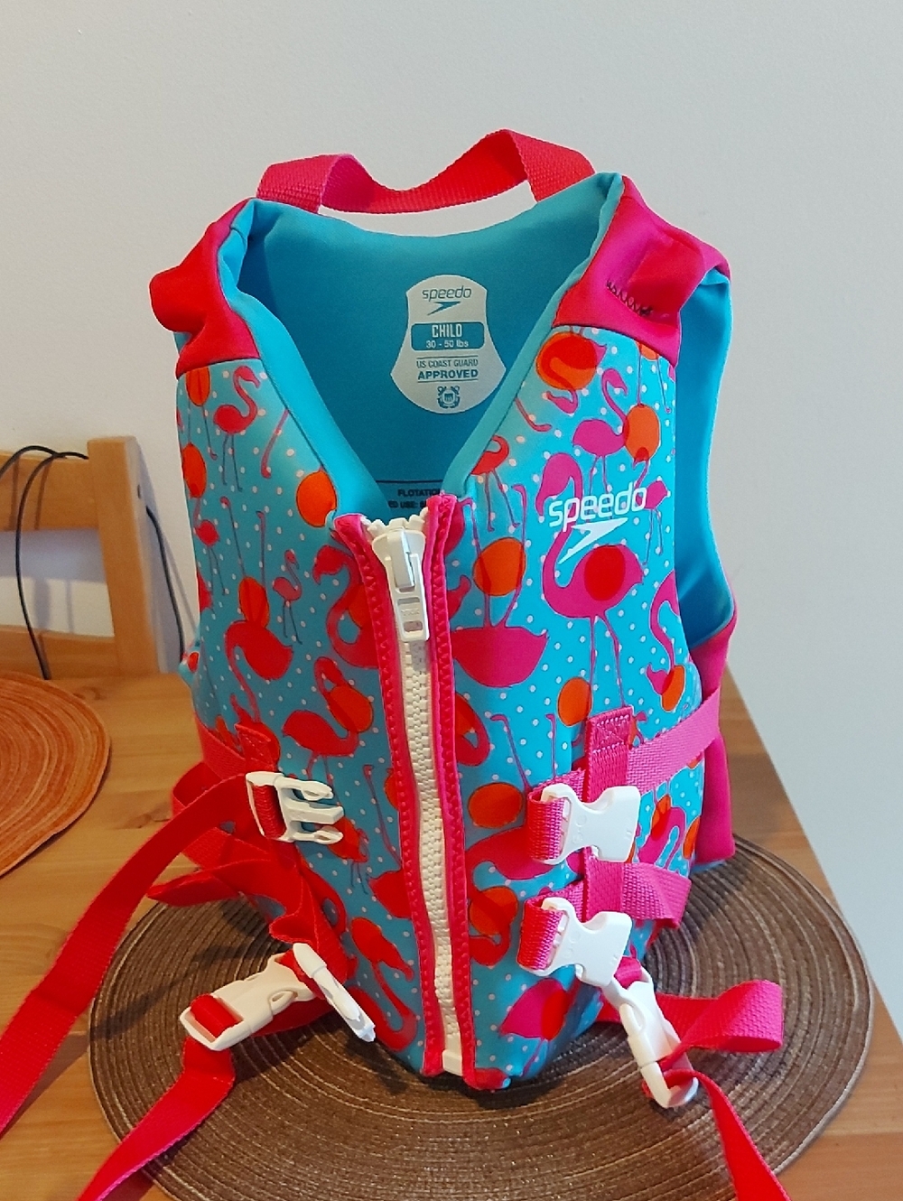 Speedo Kids Flamingo Swim Vest - Teal & Pink